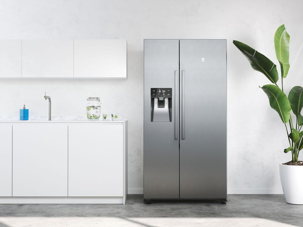 Balay - Frigorífico Americano XXL, NoFrost, Dispensador de Agua y Hielo, Cajones Fresh, Acero Inoxidable, 3FAE494XE