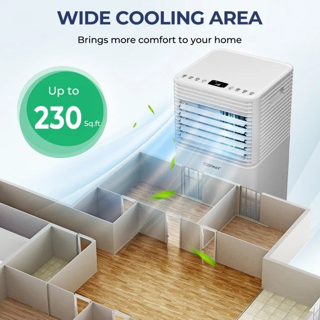 Tragbare 3-in-1-Klimaanlage 8000 BTU mit Entfeuchter und Ventilatorfunktion