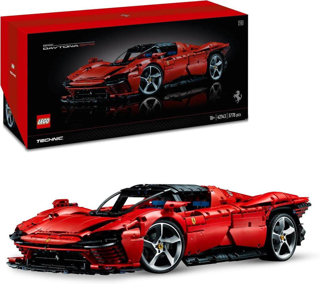 LEGO Technic Ferrari Daytona SP3, baubares rotes Supercar-Modell, Maßstab 1:8, Sammlergeschenk für Männer und Frauen, ultimatives Autokonzept 42143