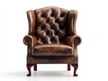 Ohrensessel Leder 90x85x110 cm braun innen - klassisches Design