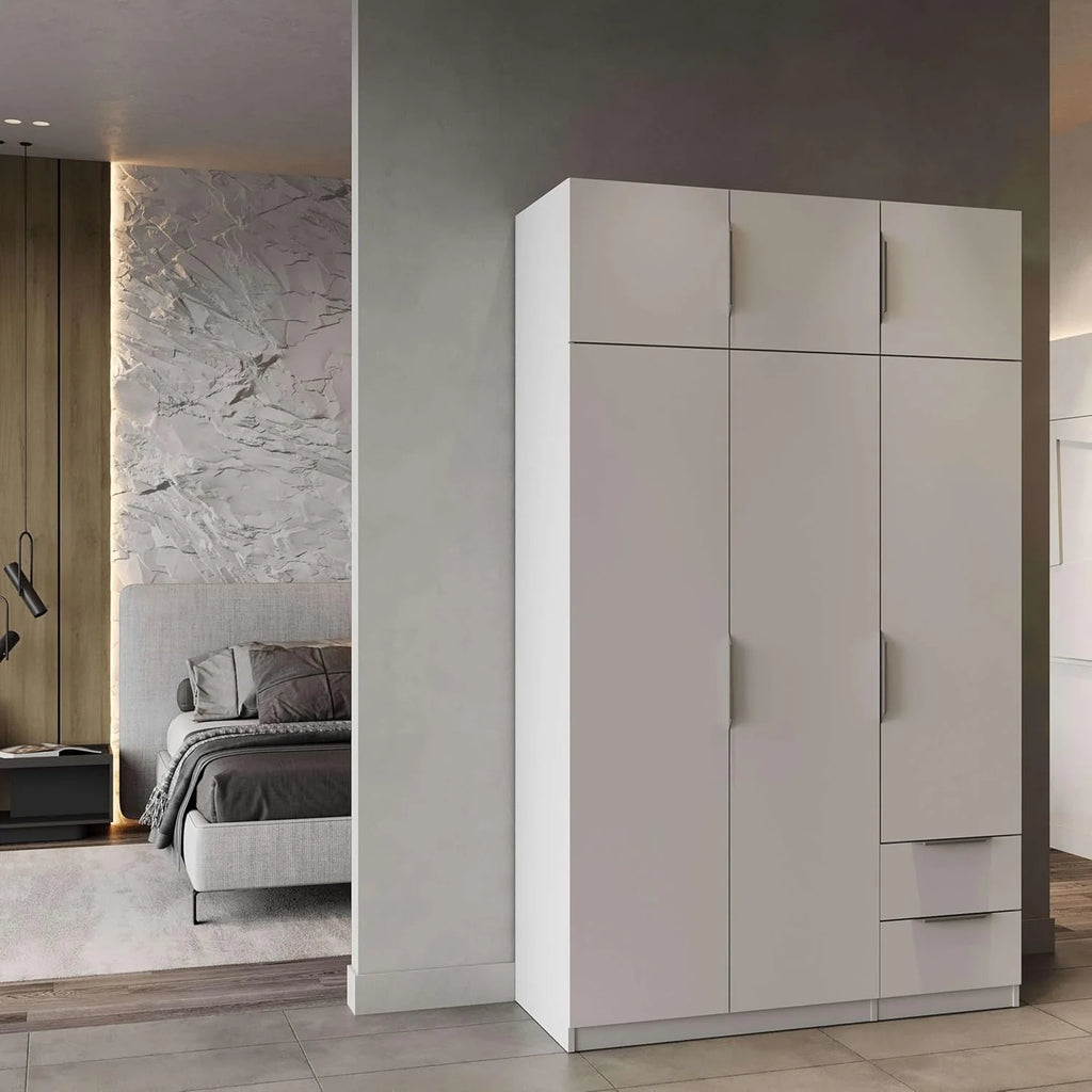 Miroytengo Armario Ghost Grande 6 Puertas y 2 Cajones Color Blanco Mate 203x119 cm