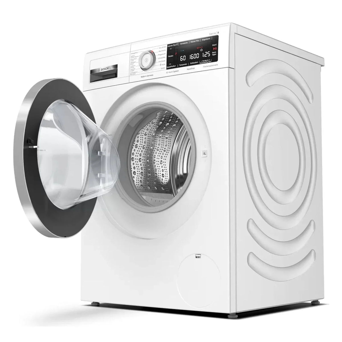 2025 Lavadora Bosch Serie 8 WAV28M93 de carga frontal 9 kg, 1400 rpm, Aluminio, Blanco