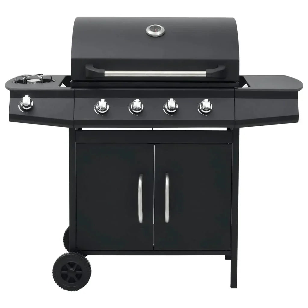 VidaXL Gasgrill mit 4+1 Brennern Schwarz