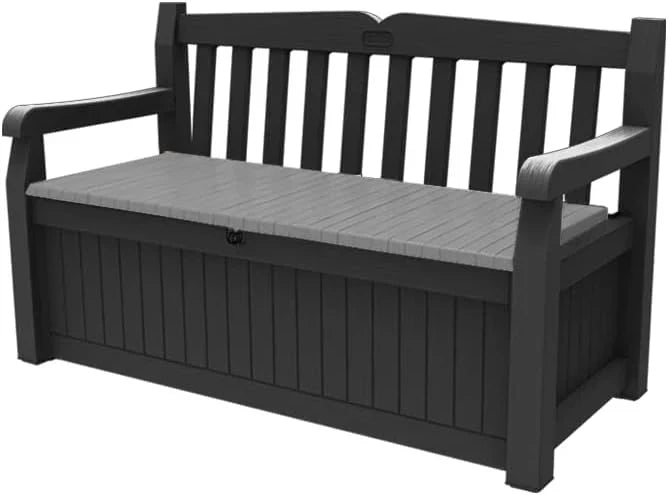 Keter Eden – Auflagenbox, Fassungsvermögen 265 L, Harz, Graphitfarben, Garten und Terrasse, 140 x 60 x 84 cm