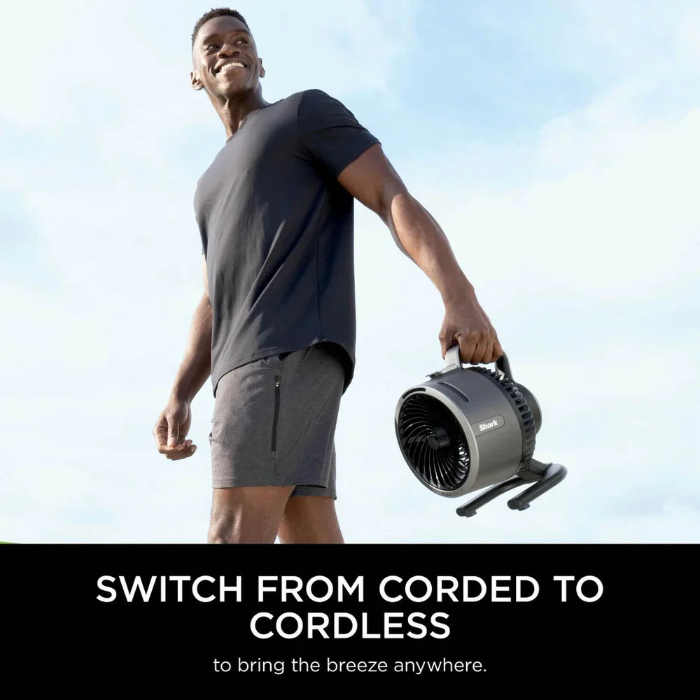 2025 Ventilador con nebulización Shark FlexBreeze HydroGo FA050UK – Solución portátil de enfriamiento ultra potente para interior y exterior (Carbón)