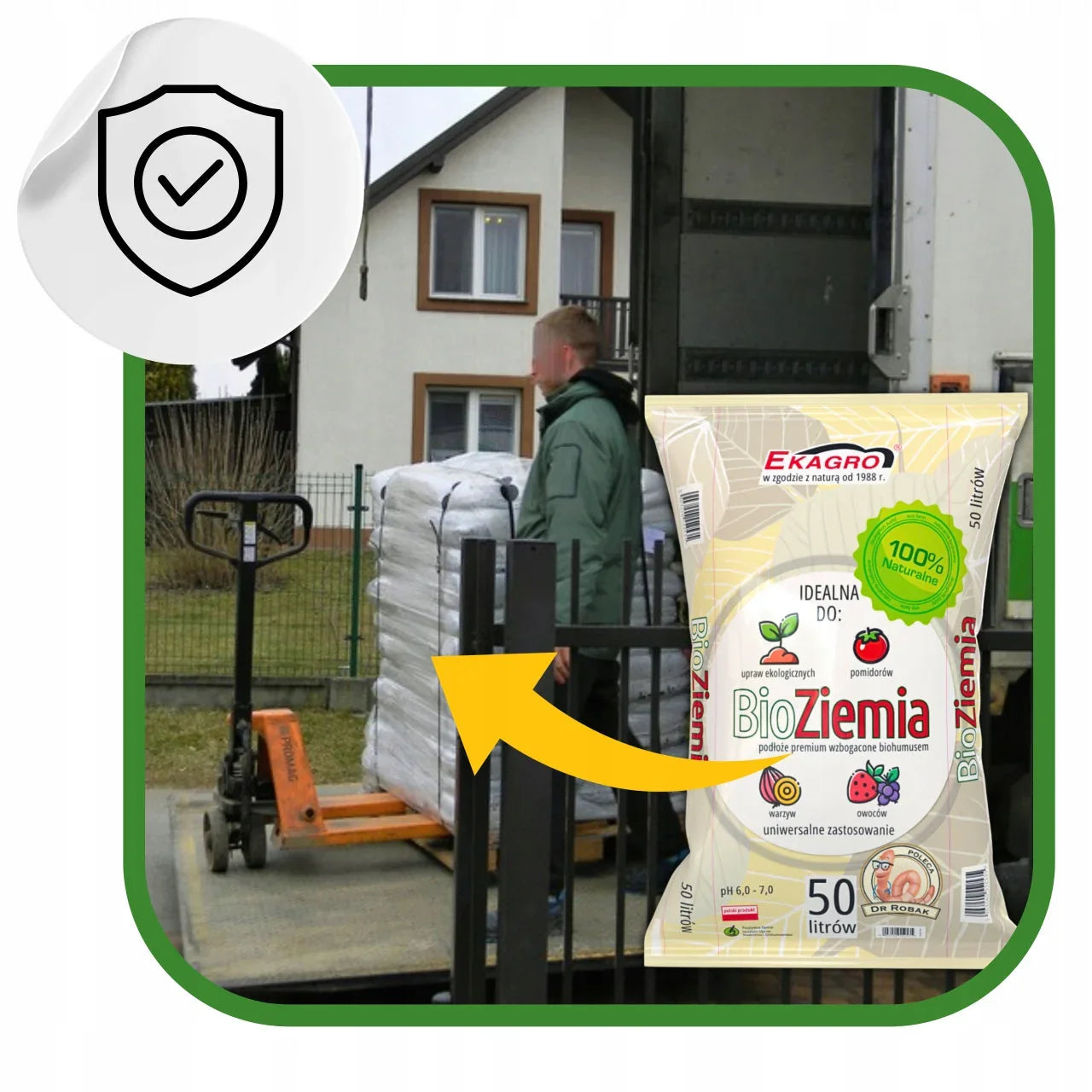 Bio-Gartenerde Kompost 1050L für Tomaten, Gemüse, Setzlinge PALETTE