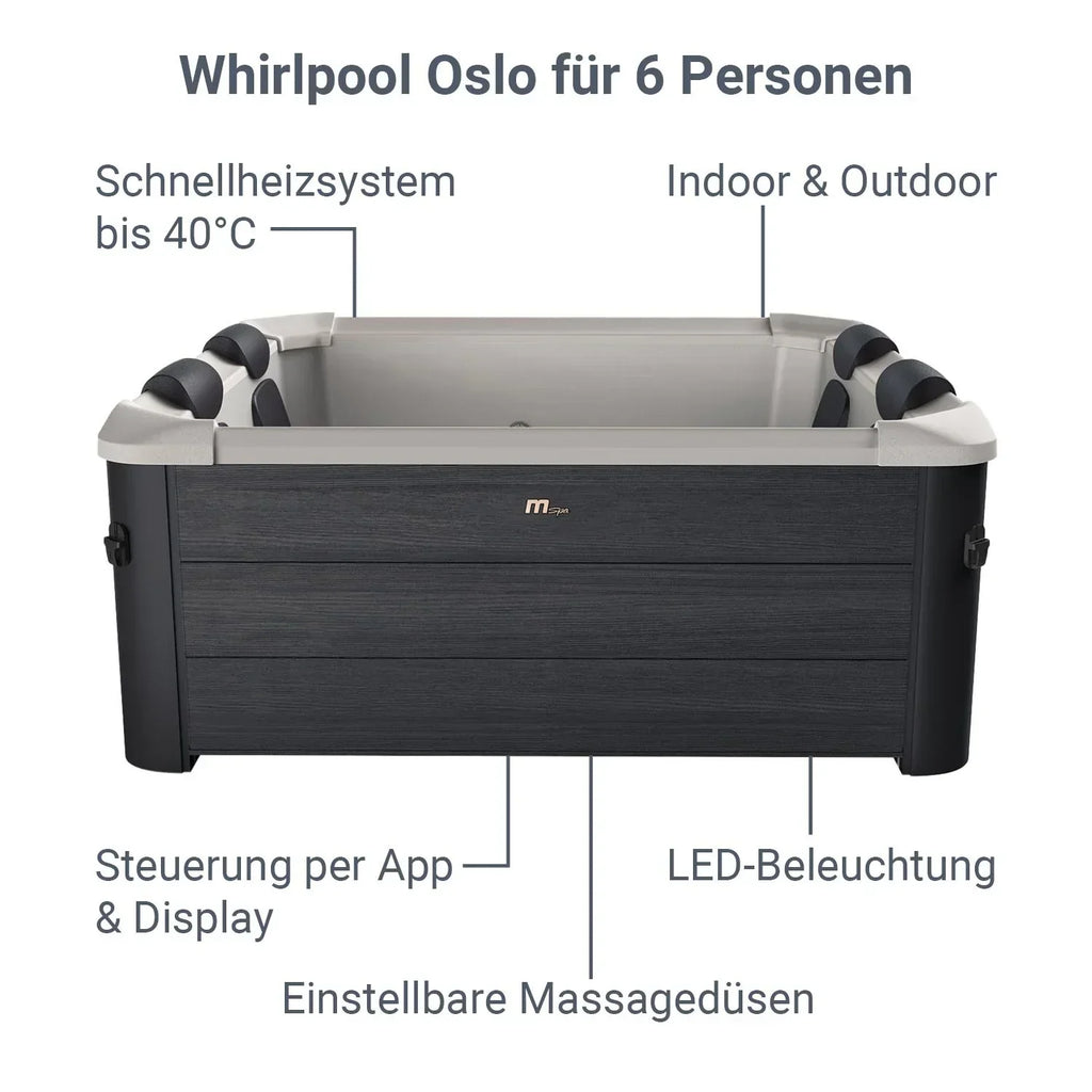 2026 Spa Whirlpool Oslo con iluminación LED