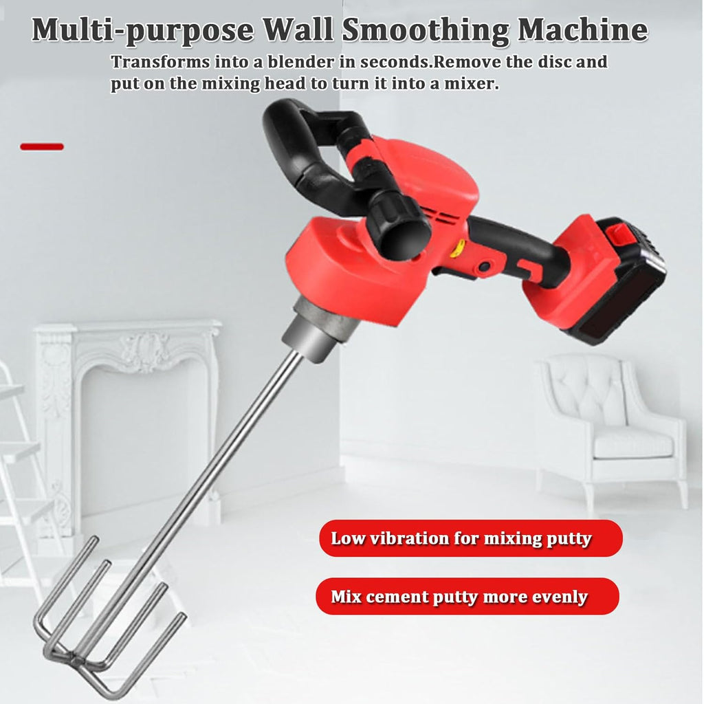 Beton Glättmaschine mit einstellbarer Geschwindigkeit - Elektrischer Mischer für Gips, Mörtel, Zement und Spachtelmasse, Wandpolierer - Lithium-Batterie - 80-200 U/min