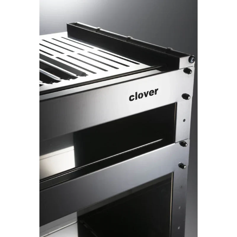 Clover Holzkohlegrill aus Edelstahl mit Rädern,