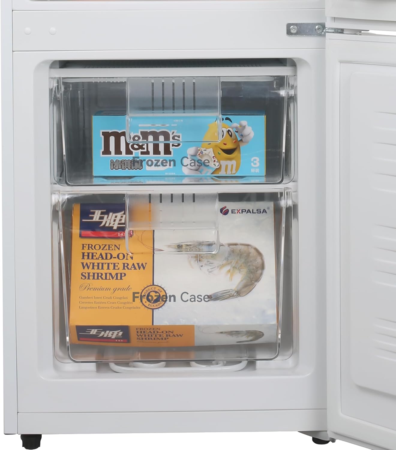 VOK Frigorífico Combi 154L EVR-154DEW, 142 cm Altura x 48,3 cm Ancho, Clase E, Bajo Nivel Sonoro 39 dB, Puerta Reversible, Estanterías Cristal Reforzado, Blanco