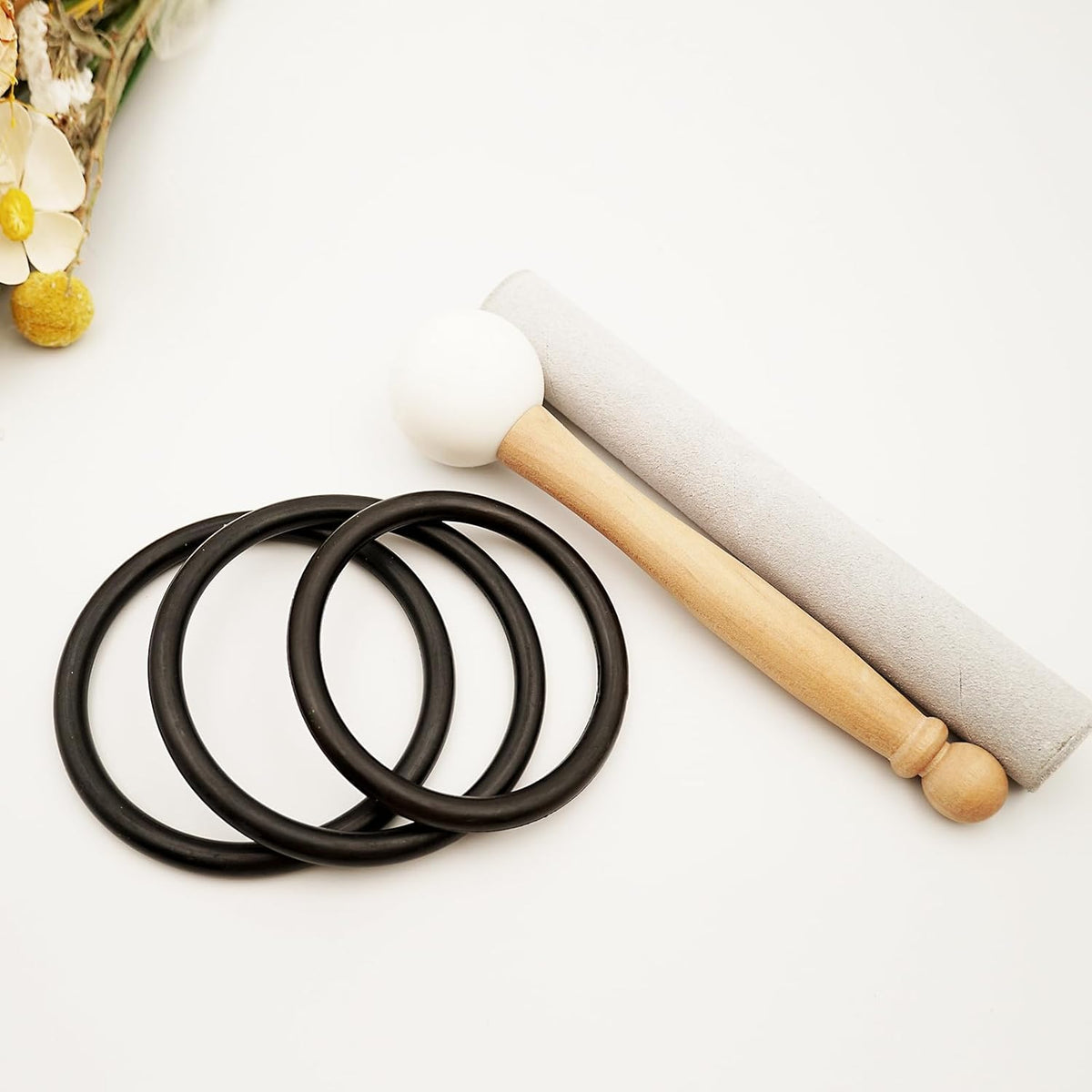 Hye-eun Juego de 3 cuencos de cristal de 15,2 a 25,4 cm, 432 Hz, 25,4 cm, 20,3 cm, para meditación, yoga, con funda de transporte, para mantener el equilibrio y terapia