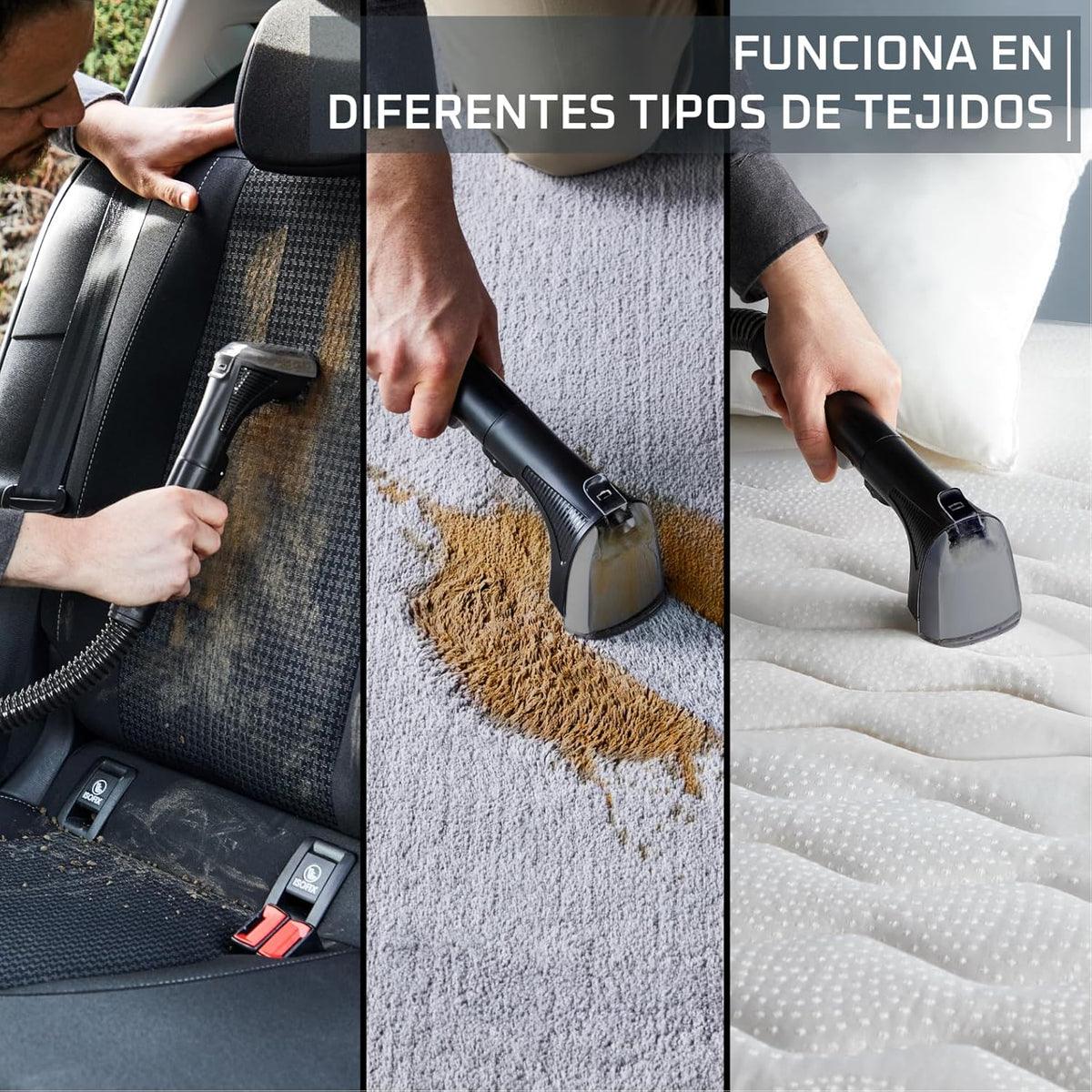 Rowenta Clean It, Aspirador de tapicerías, Limpieza Rápida y Fácil, Apto para Suciedad de Mascotas, Alfombras, Interior del Coche, 750w, 6acc, IN5020F0