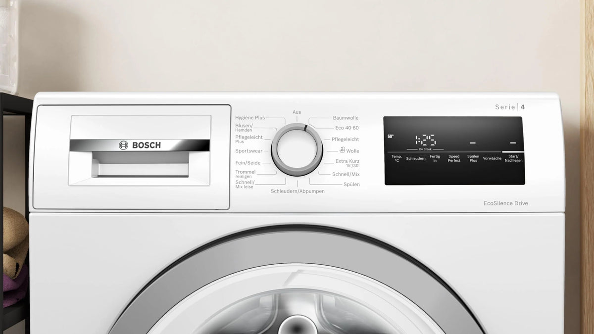 2026 BOSCH WAN28K23 Lavadora Serie 4, carga frontal, capacidad 8 kg, 1400 rpm, EcoSilence Drive: lavado silencioso y eficiente, Hygiene Plus, Speed Perfect, blanco, 60 cm, Edición exclusiva Amazon