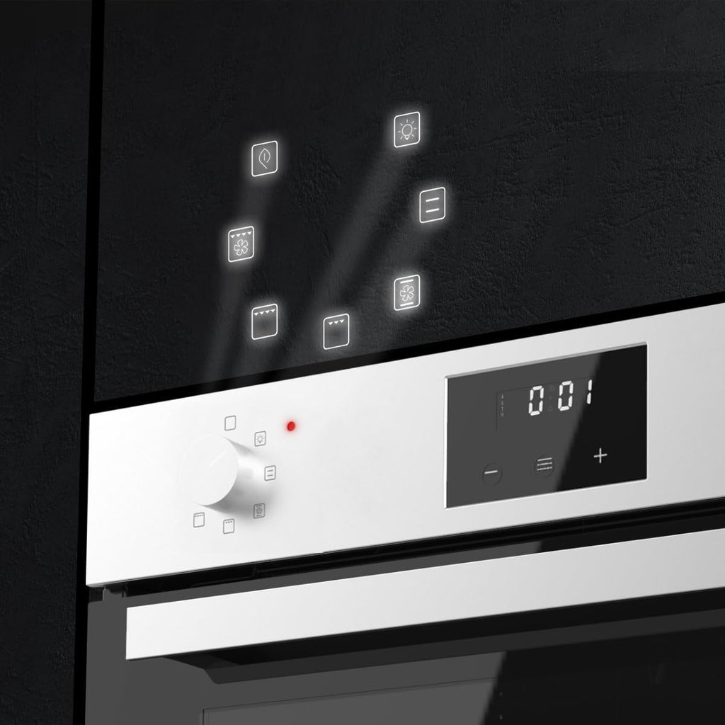 Cecotec Einbaubackofen Multifunktion 70L Bolero Hexa M226001 Line A. 2800W, 7 Funktionen, Display, Steam Base XXL, Steam Assist, Steam EasyClean, Kühlgebläse, Eco-Modus, Konvektionsmodus, Grillmodus