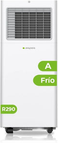 Aspes Aire Acondicionado Portátil, 9000 BTU. AAAP900F. Solo frío, Display LED Táctil, Temporizador, Mando a Distancia, Kit instalación ventana incluido, Clasificación Energética A