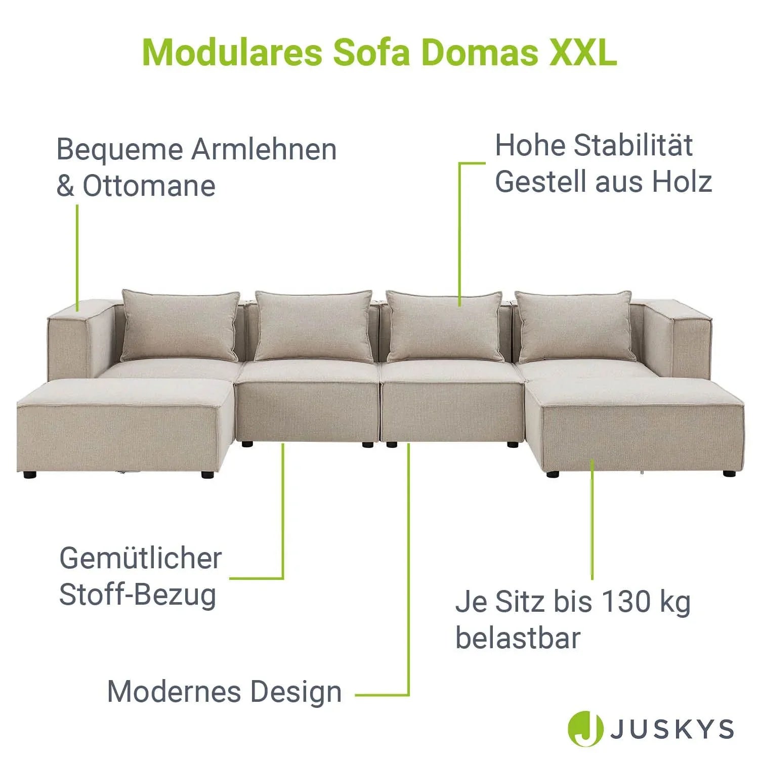 2025 Sofá modular Domas XXL – salón modulable