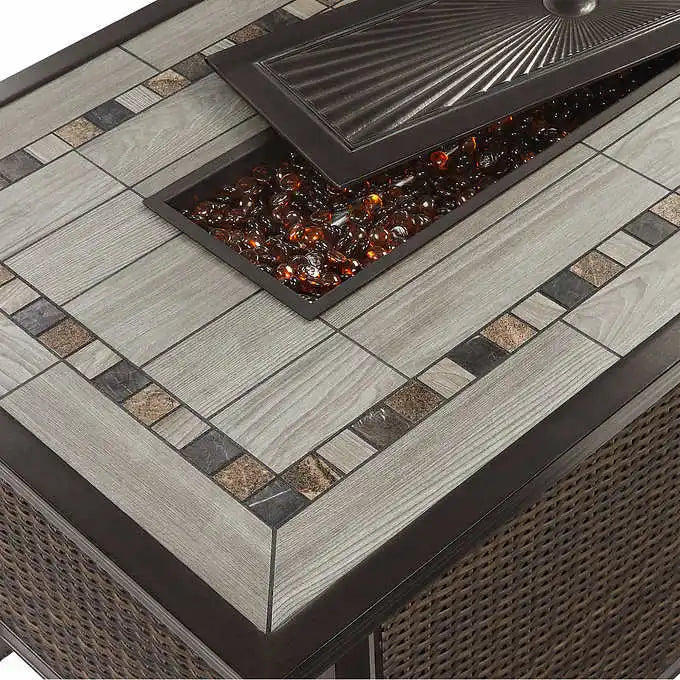 2026 Nuevo conjunto de muebles de exterior de 5 piezas con fuego Agio para patio