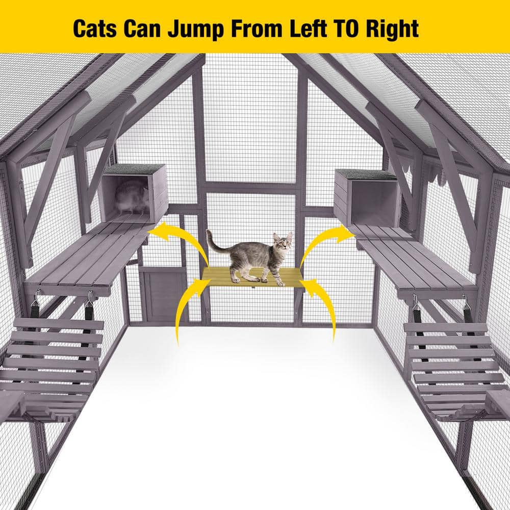 aivituvin Katzen-Außengehege – Großer Katzen-Spielplatz
