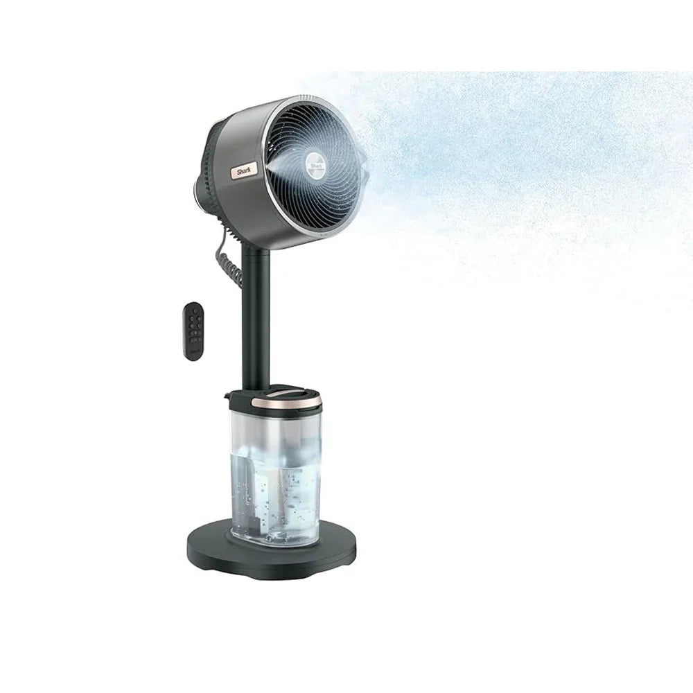 2025 Ventilador Shark FlexBreeze Pro Mist FA300UK – Ventilador portátil con nebulización para interior y exterior – Carbón gris