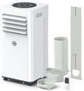9000 BTU Aire Acondicionado Portátil, 4 en 1: Refrigeración, Ventilador, Deshumidificador y Modo Sueño, Silencioso, con Mando, Temporizador 24h y Kit de Ventana, para Dormitorio, Oficina, Garaje, 33㎡