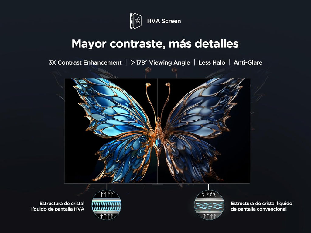 TCL 65V6C Televisor 65 Pulgadas 4K Smart TV LED, HDR, Google TV, Dolby Audio, Alexa y Google Assistant, Chromecast Built-in, Motion Clarity