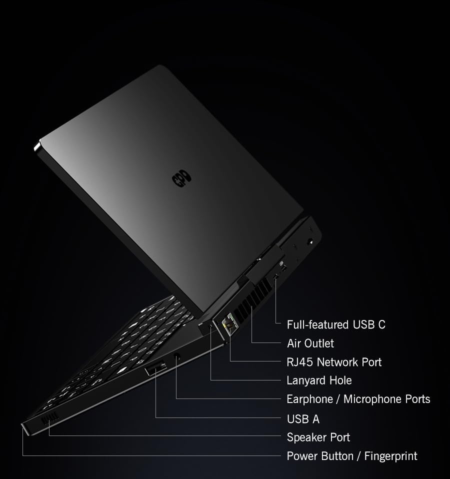 GPD Pocket 4 (8840U) Ultra Mobile PC aus Aluminium mit Windows 11, 8,8 Zoll Ultra HD 180° drehbarem Display, Ryzen 7 8840U, 16 GB LPDDR5x RAM, 1 TB NVMe SSD, Wi-Fi 6E, 2.5G Ethernet, Bluetooth 5.3