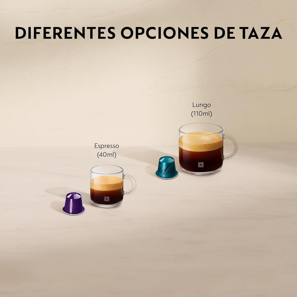 Nespresso De'Longhi Inissia EN80.B - Cafetera monodosis de cápsulas Nespresso, 19 bares, apagado automático, color negro