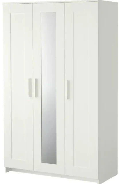 IKEA Clóset con 3 puertas BRIMNES, blanco, 117x190 cm