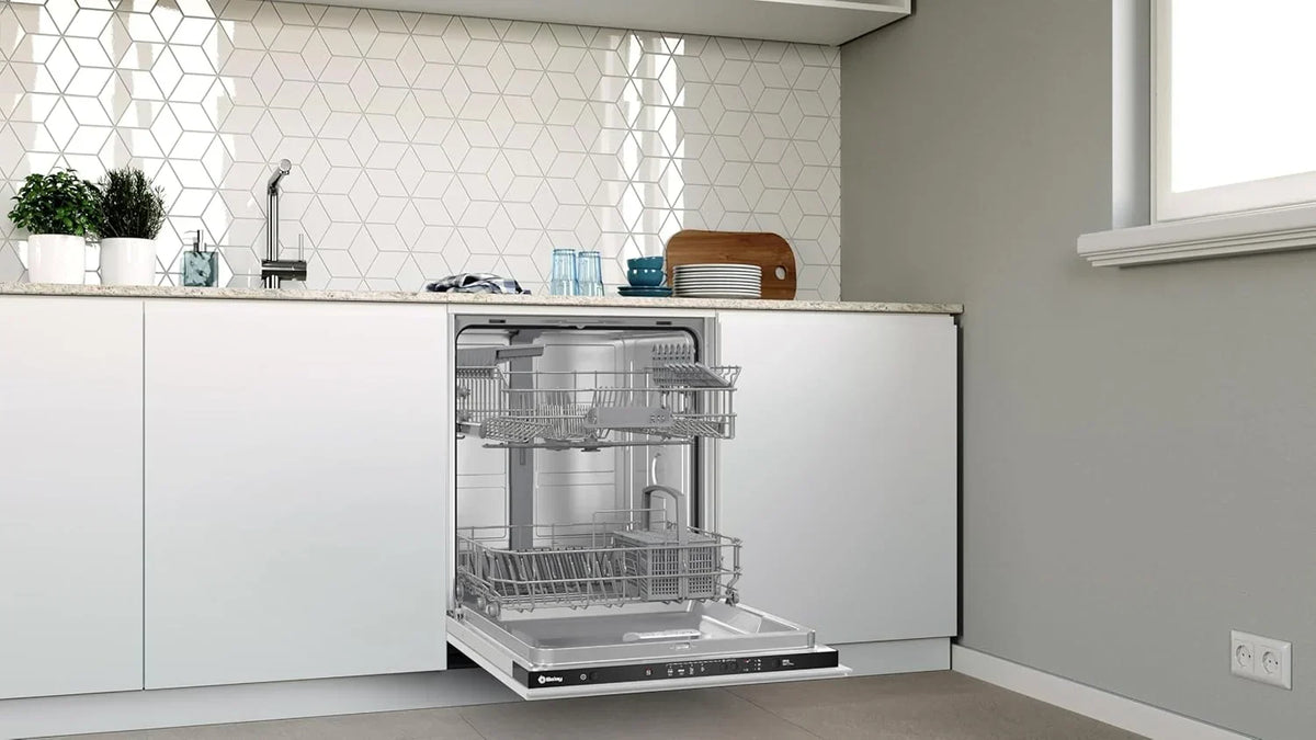 Balay 3VF5012NP Integrated Dishwasher, 60 cm, Extra-Quiet Motor, Automatic Program, Grey
