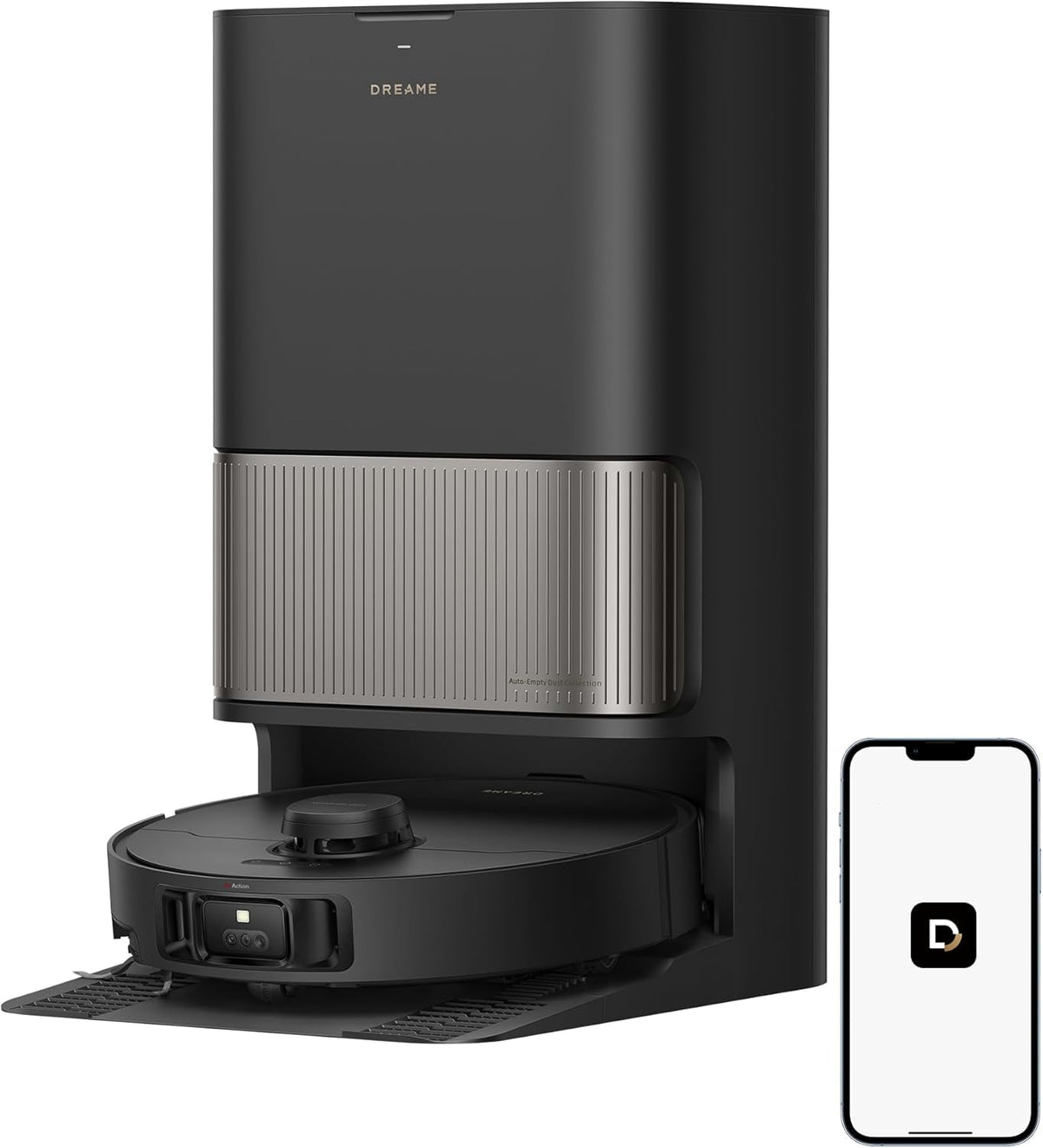 DREAME L40s Pro Ultra Aspiradora Robot, 19.000 Pa, Cepillo Doble HyperStream, Acceso a Altura de 4 cm, Cepillo Lateral Extensible y Elevable, Limpieza con Mopa de Agua Tibia a 75 °C, Autolimpieza 3.0