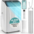 SereneLife Aire Acondicionado Portátil 14000 BTU con WiFi, Climatizador 3 en 1 Frío, Ventilación y Deshumidificador, Smart con Kit de Ventana, para Hogar y Oficina