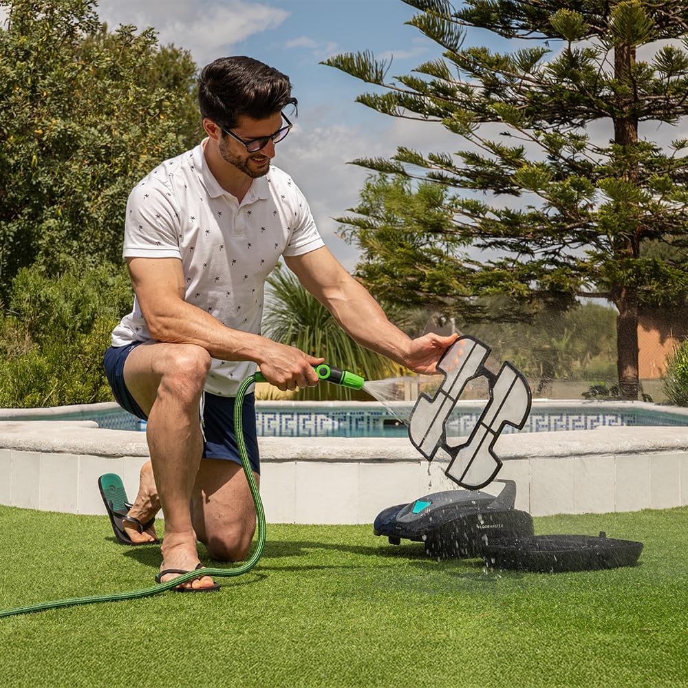 Cecotec Poolreinigungsroboter kabellos Conga Pooldroid 2000 FloorMaster. 100 Min. Akkulaufzeit, Pool ohne Neigung, bis zu 80m², max. Tiefe 2,5m, 2,5L Fassungsvermögen, Hocheffizienzfilter