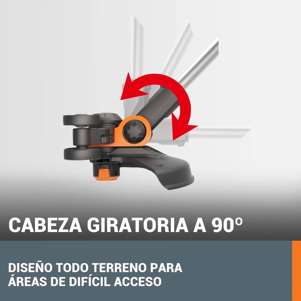 WORX Trimmer and profiler 20V Max | PowerShare | WG163E | Includes 2 2Ah batteries and charger | 30 cm