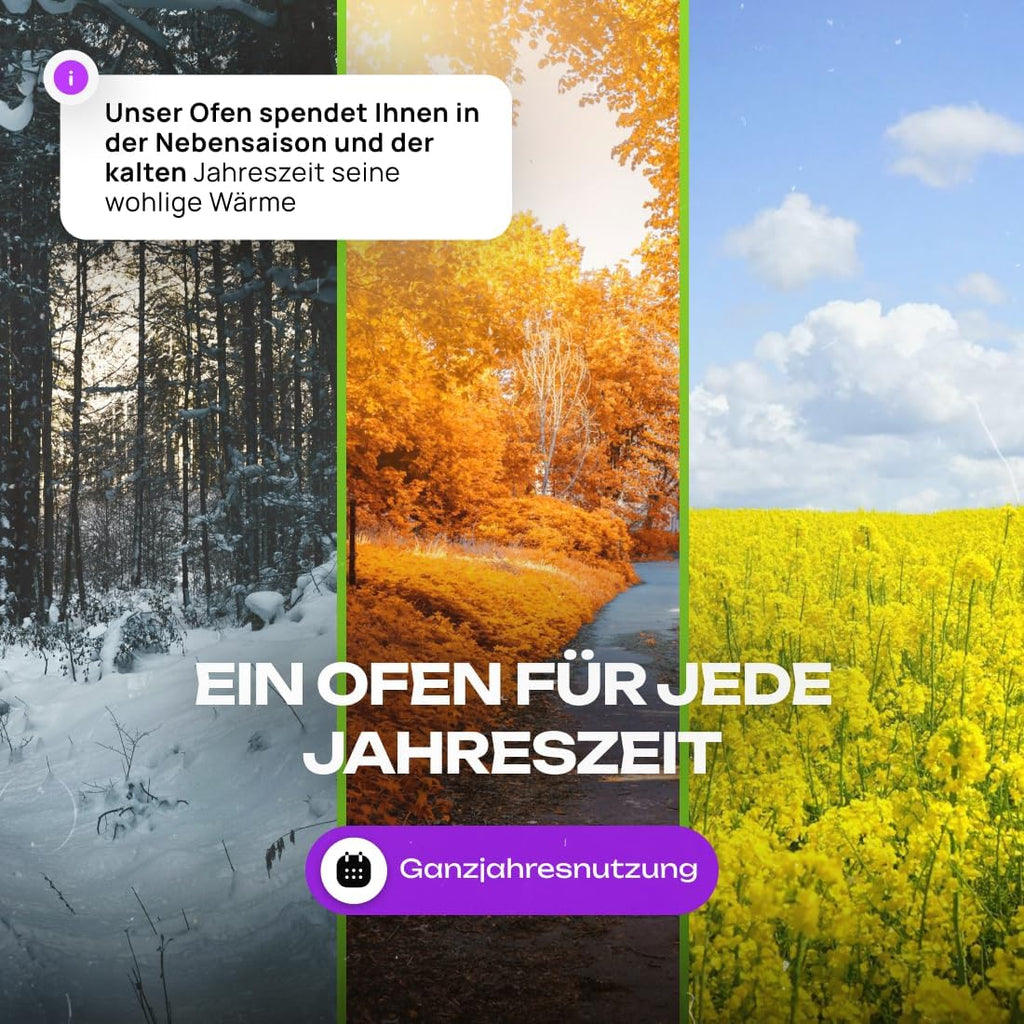 Outdoor-Kocher, Terrassenofen, Outdoor-Küche mit Holz oder Holzkohle, Gartenofen, Outdoor-Küche (Gusseisentür+2 Rohre)
