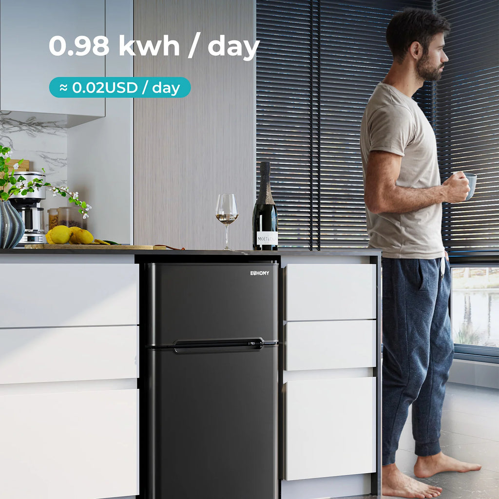2026 Mini refrigerador EUHOMY de 3,2 pies cúbicos – Empotrable o independiente