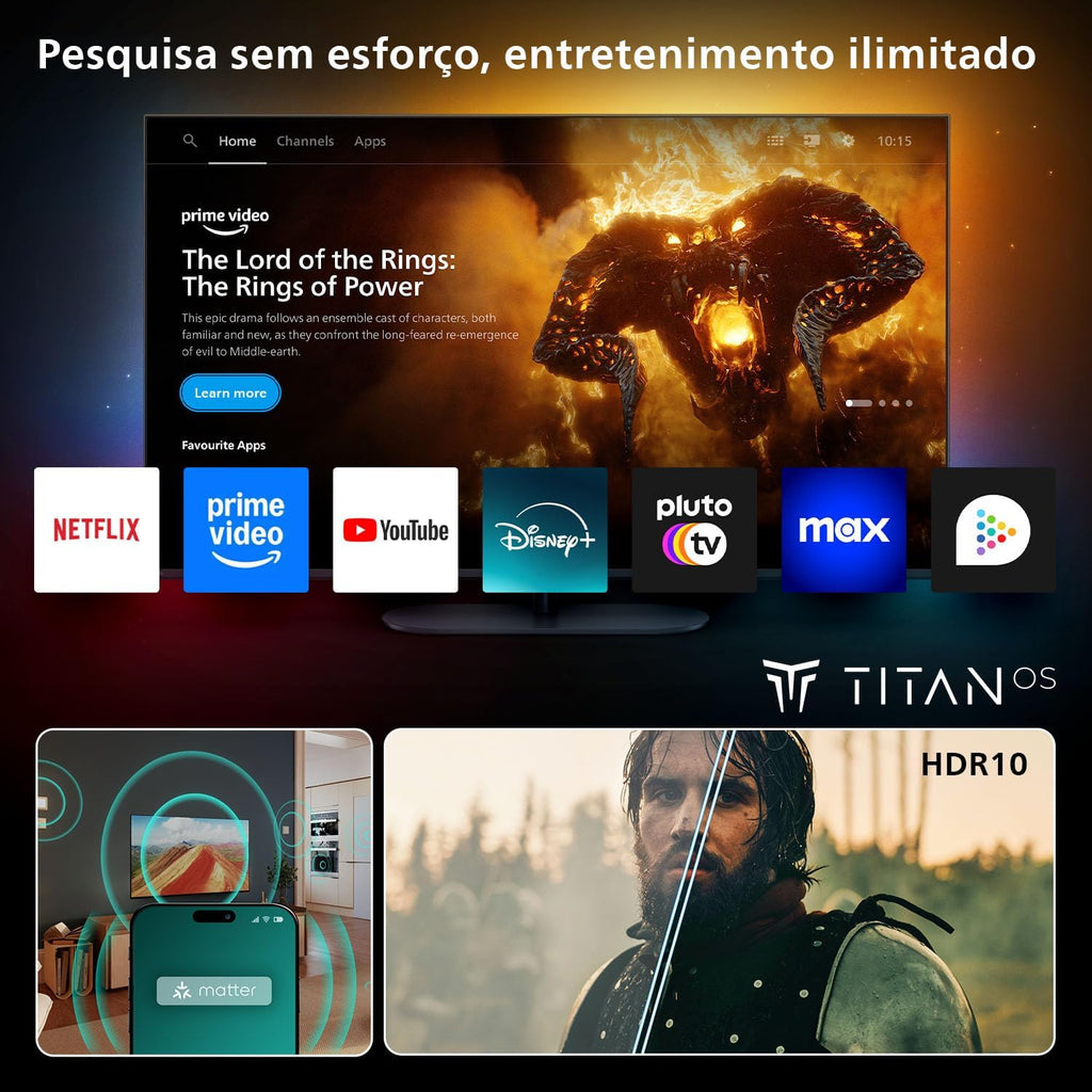 40PFS6000 HD LED Smart TV - 40-Zoll-Bildschirm mit Pixel Plus, Titan OS Plattform und Dolby Digital Sound - Funktioniert mit Alexa und Google Sprachassistent
