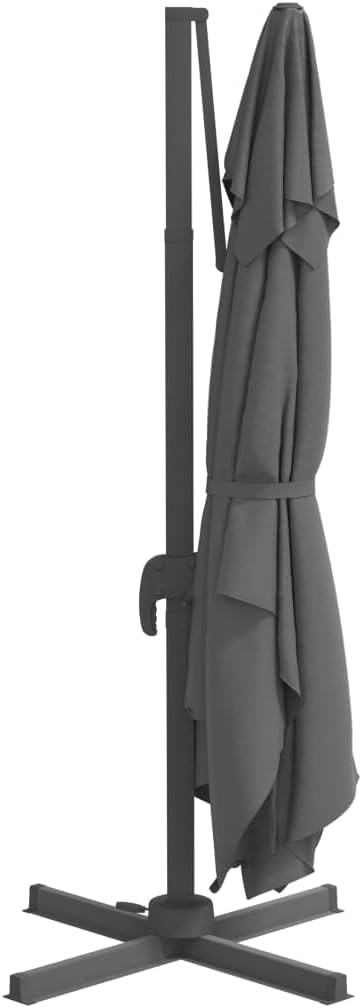 LED-Ampelschirm Anthrazit, 400 x 300 cm