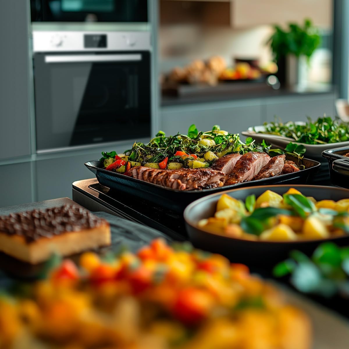 Cecotec Einbaubackofen Multifunktion 70L Bolero Hexa M226001 Line A. 2800W, 7 Funktionen, Display, Steam Base XXL, Steam Assist, Steam EasyClean, Kühlgebläse, Eco-Modus, Konvektionsmodus, Grillmodus