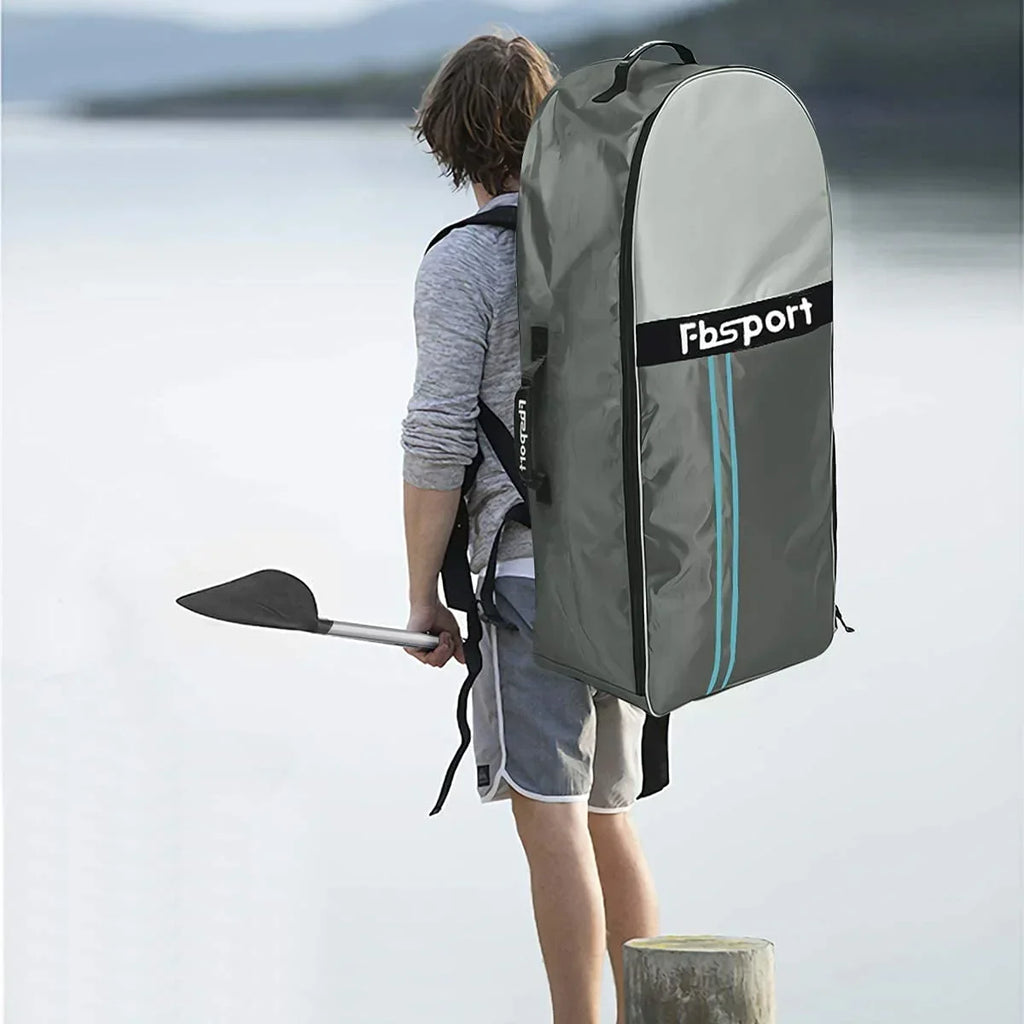 2026 FBSPORT Tabla de Paddle Surf Inflable, Grosor 15 cm, Kit Completo con Remo de Aluminio Ajustable y Bomba (Verde)