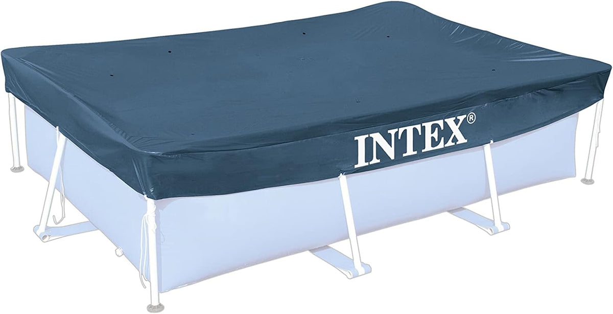 Intex 28271Np Small Frame Piscina Desmontable, 260 X 160 X 65 Cm, 2.282 Litros + 28038 Cobertor Piscina Rectangular Prisma/Small Frame 300 X 200 Cm