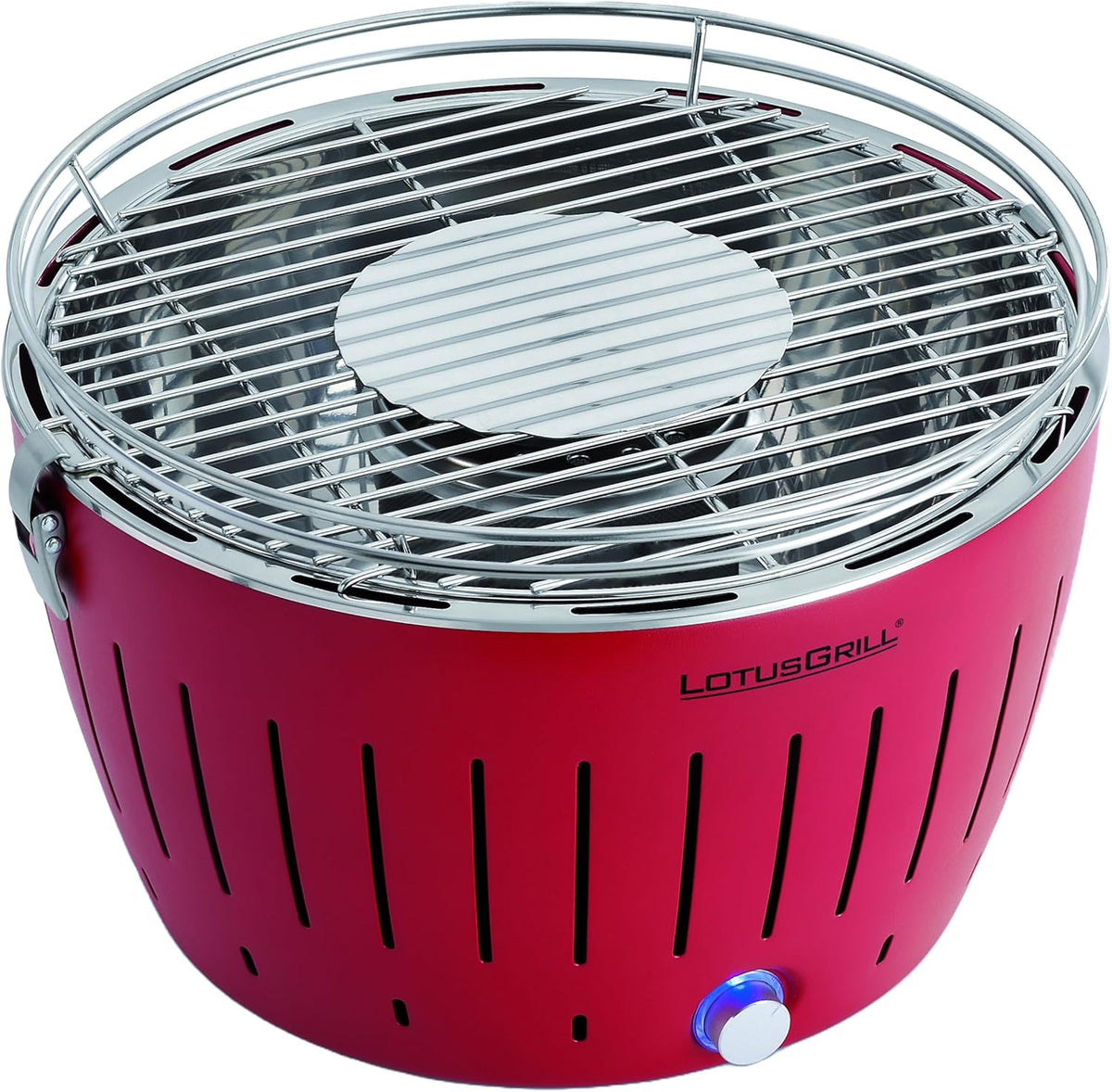 LotusGrill G-RO-34 - rauchfreier Holzkohlegrill 35 x 26 x 23.4, rot