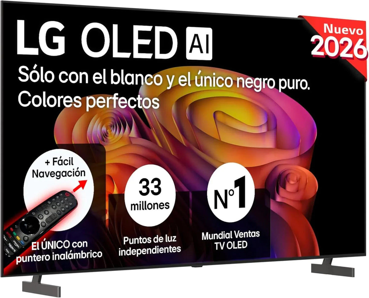 LG OLED65C54LA - TV 65", OLED EVO 4K, Smart TV AI C5, WebOS 25, Super Upscaling, Dolby Vision and Dolby Atmos, AMD FreeSync, Alexa/Google Assistant, Black