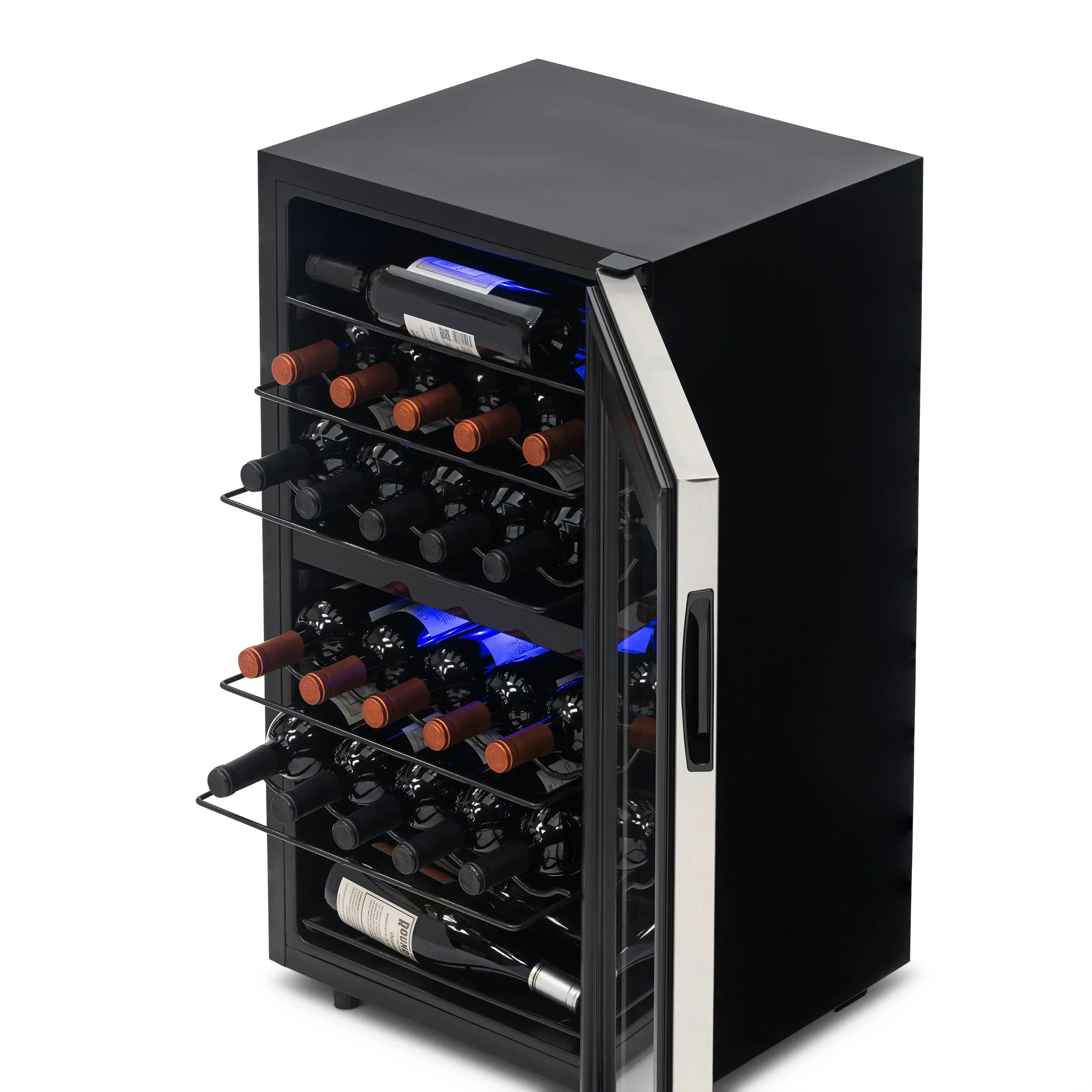 2026 Refrigerador de Vinos Independiente Newair® – 28 Botellas (48 cm), Doble Zona, Acero Inoxidable