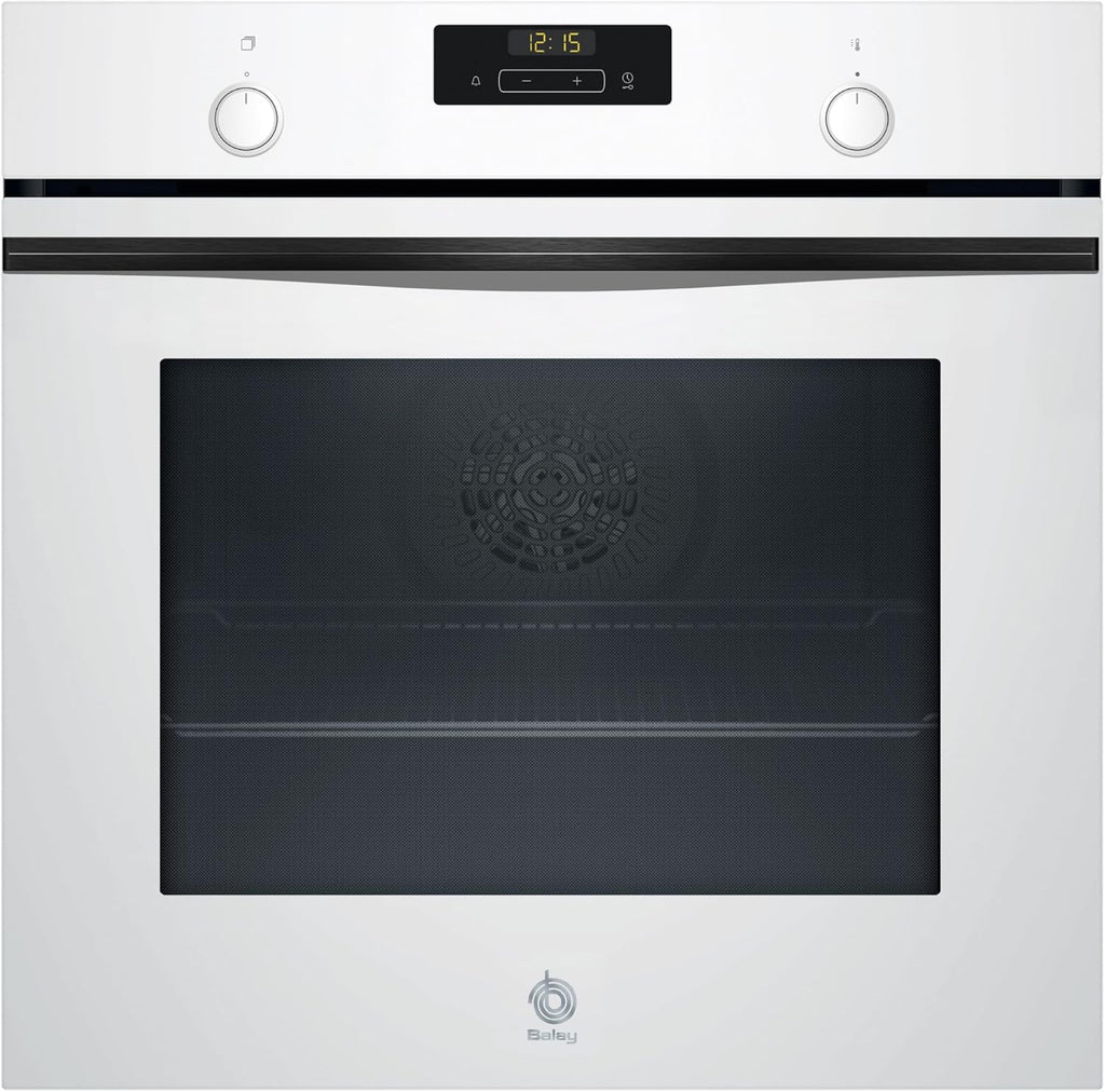 Balay – Multifunktionsbackofen, 60 cm breit, 71L, Cristal Serie, Heißluftfrittierfunktion, Aqualisis, Weiß, 3HB5159B4