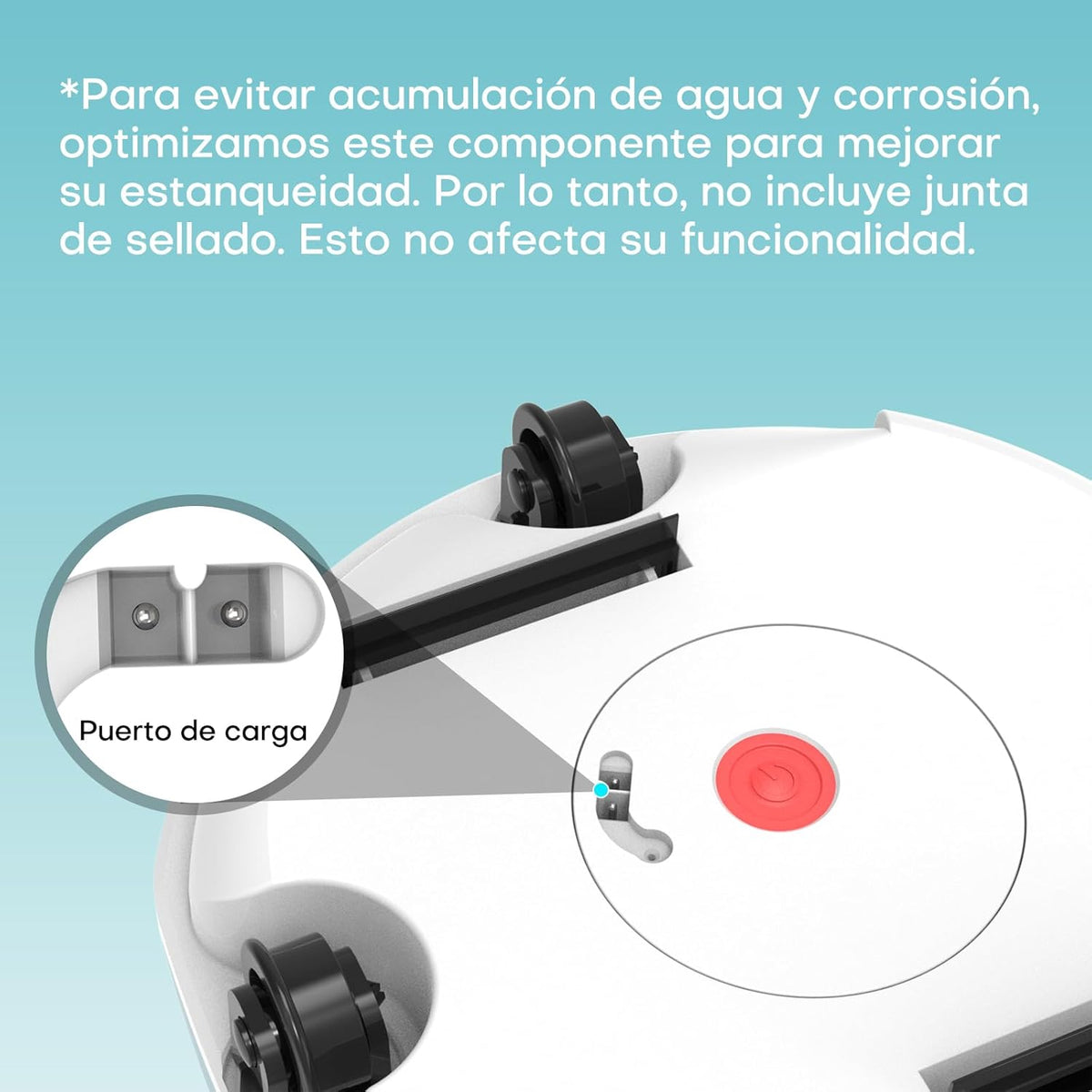 WINNY POOL CLEANER Winny 200 Limpiafondos Piscina, Inalámbrico Robot Limpiafondos Piscina, 75Min Autonomía, Piscinas Desmontables 60m², Doble Filtración, Estacionamiento Auto(Transparente Azul-Blanco)