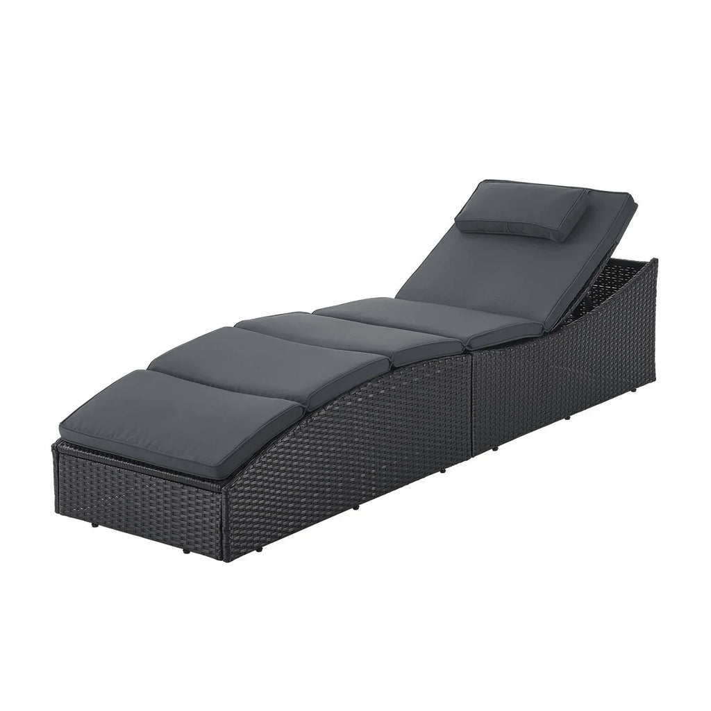 2025 Polyrattan Sonnenliege Klappbar Lamia