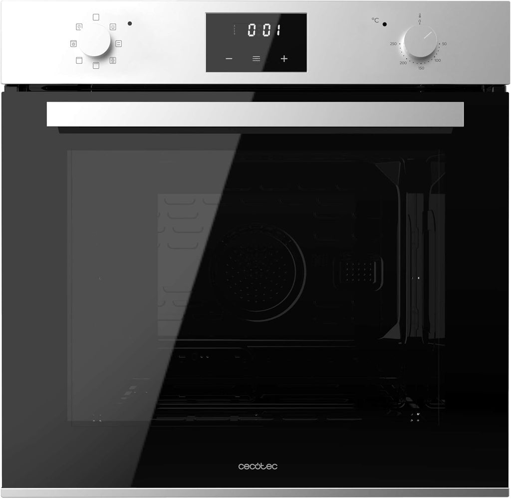 Cecotec Einbaubackofen Multifunktion 70L Bolero Hexa M226001 Line A. 2800W, 7 Funktionen, Display, Steam Base XXL, Steam Assist, Steam EasyClean, Kühlgebläse, Eco-Modus, Konvektionsmodus, Grillmodus