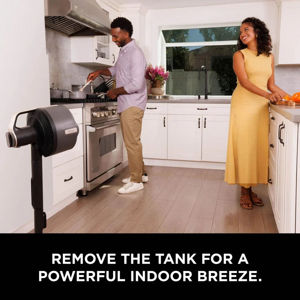 2025 Ventilador Shark FlexBreeze Pro Mist FA300UK – Ventilador portátil con nebulización para interior y exterior – Carbón gris