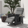 UDPATIO Sillón Ratán Jardin Exterior Reclinable, Tumbona de Jardín Ajustable 150°, con Respaldo Ajustable, Fundas + Extraíbles Cojines, Impermeable, para Interior y Exterior - Gris