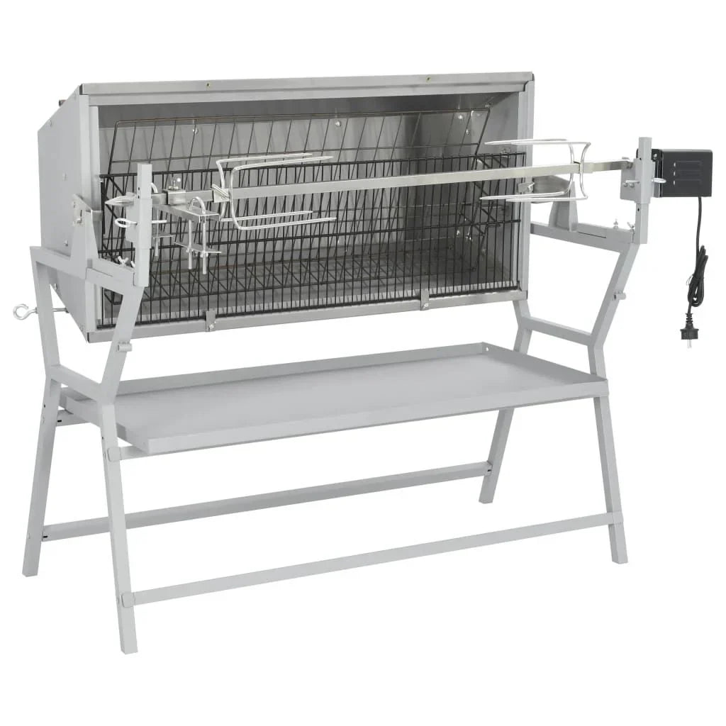 Asador Barbacoa De Hierro Y Acero Inoxidable Vidaxl